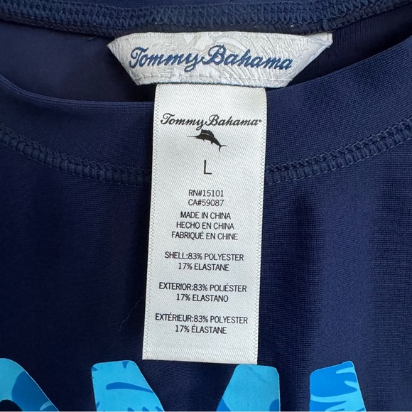 Tommy Bahama Kids Swim Shirt Rash Guard, Large - Picture 5 of 5